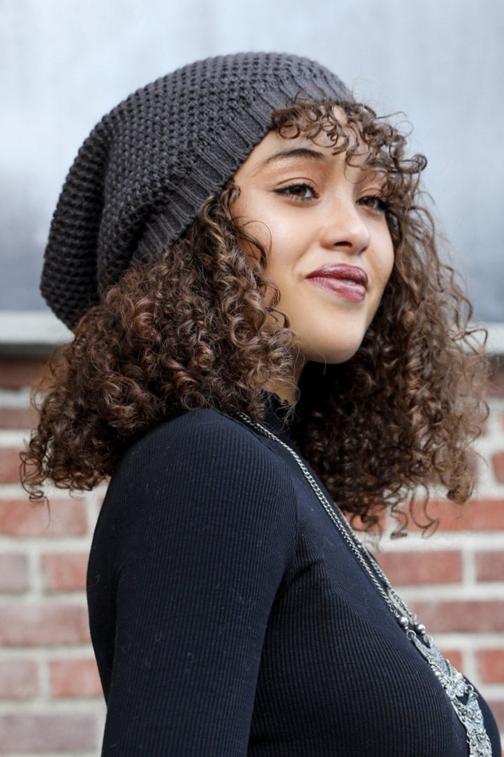 Slouch Waffle Knit Beanie - NeoKira Unlimited