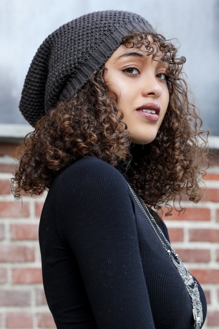 Slouch Waffle Knit Beanie - NeoKira Unlimited