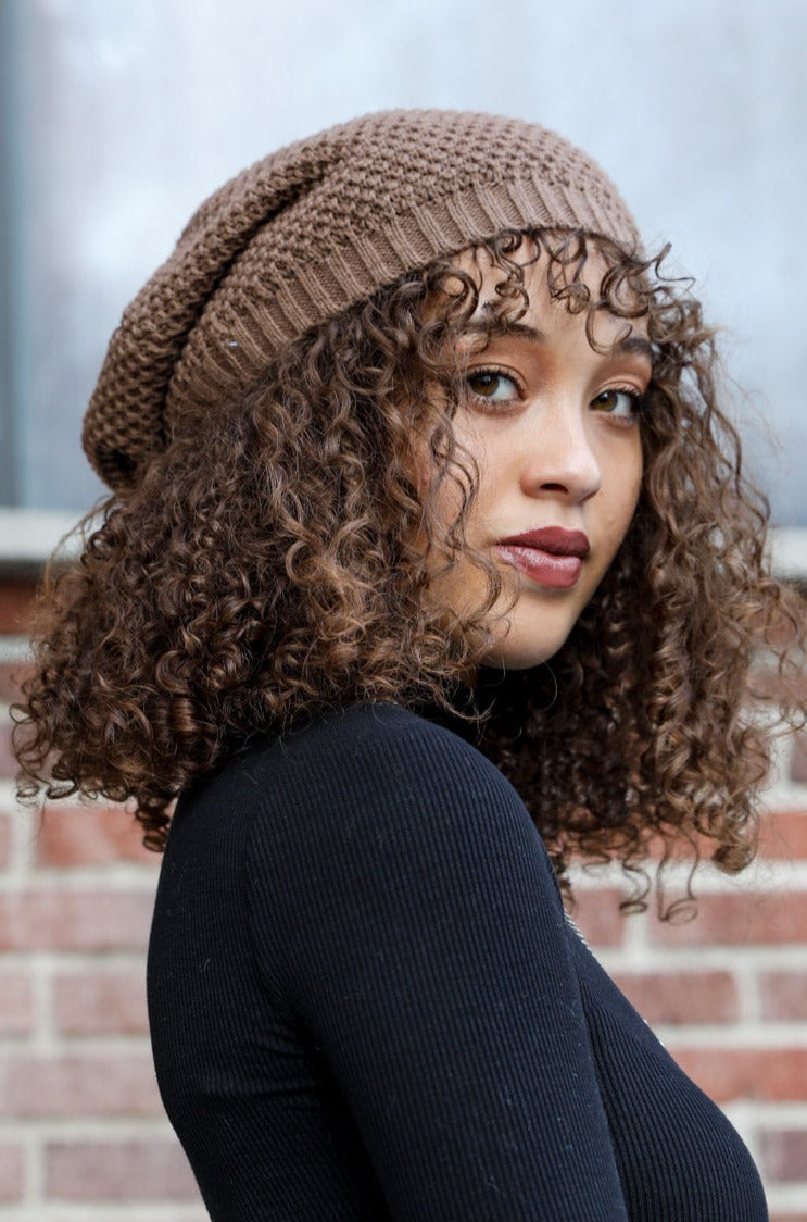 Slouch Waffle Knit Beanie - NeoKira Unlimited