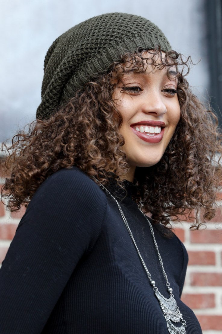 Slouch Waffle Knit Beanie - NeoKira Unlimited