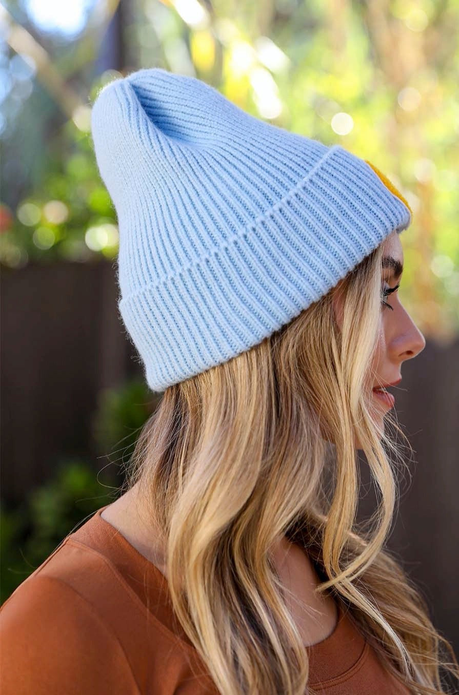 Smiley Face Ribbed Beanie 🙂 - NeoKira Unlimited