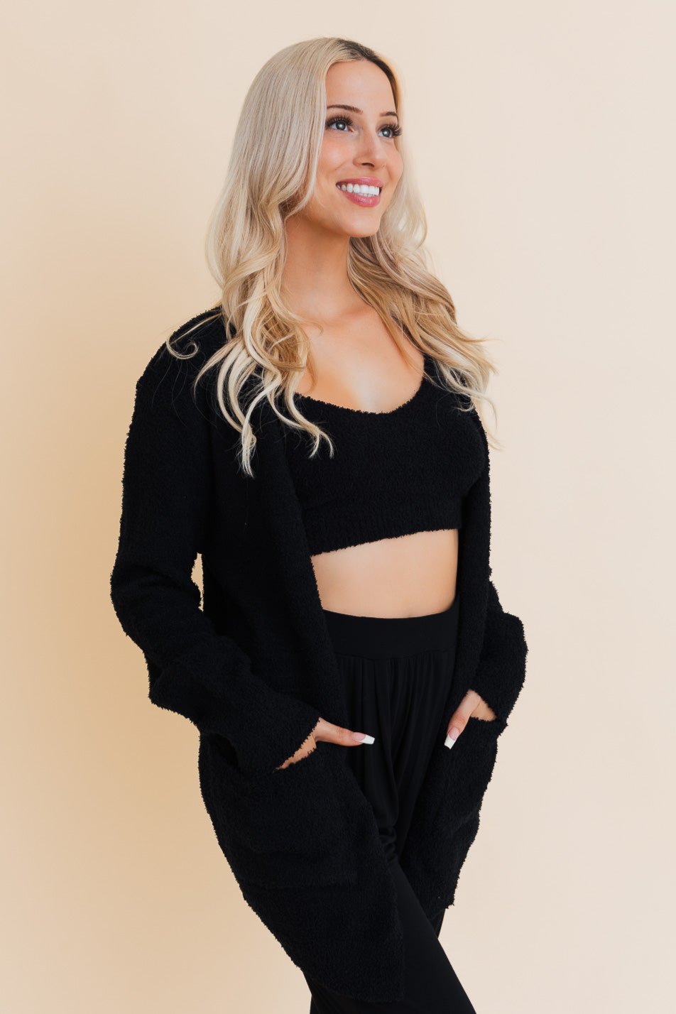 Snuggle Chic Boucle Bliss Cardigan - NeoKira Unlimited