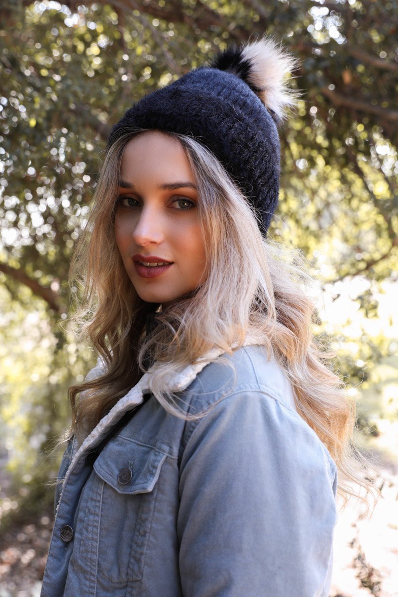 Soft Mohair Pom Beanie - NeoKira Unlimited