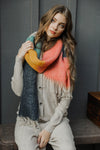 Soft Mohair Scarf Scarves Leto Collection Rose/Navy  