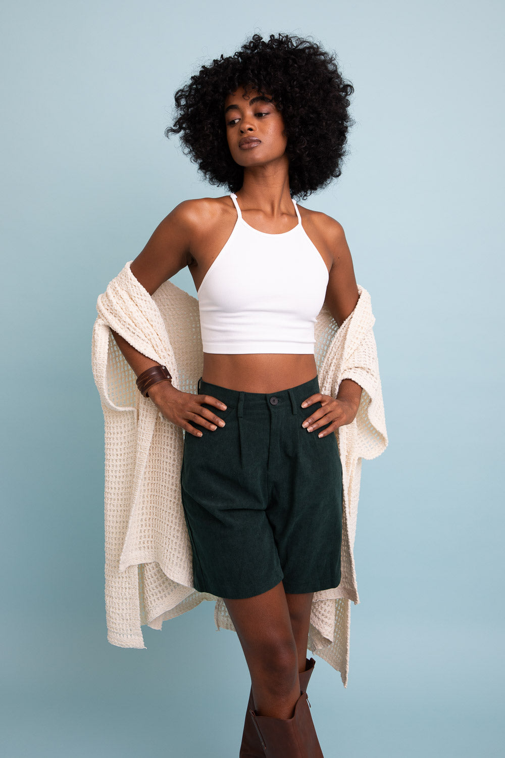 Soft Waffle Hooded Ruana - NeoKira Unlimited