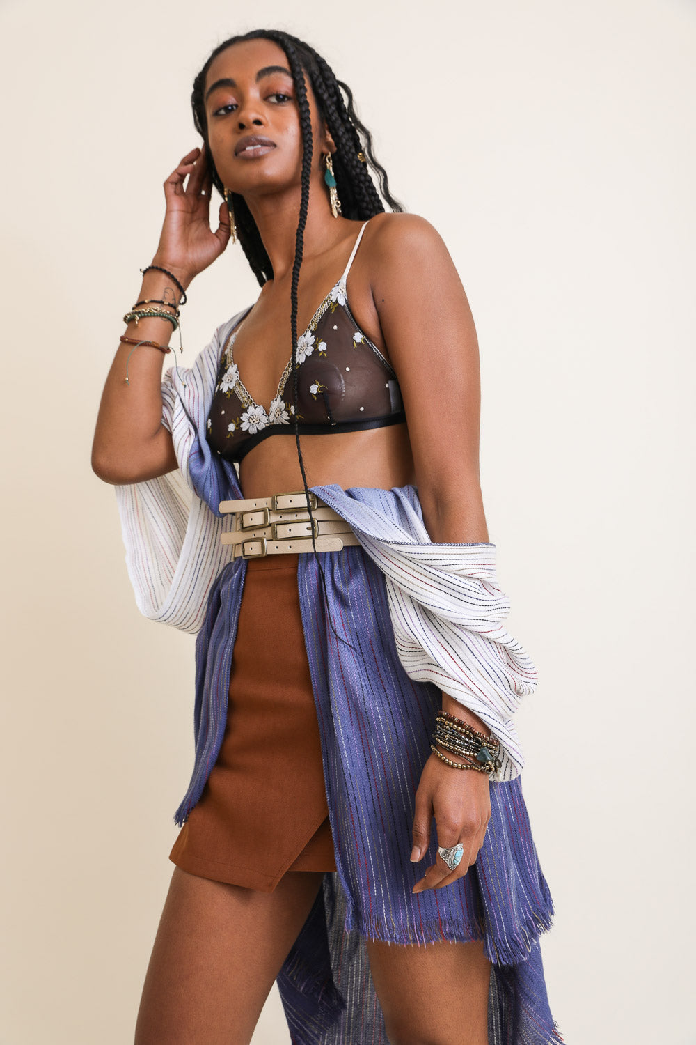 Spring Fling Floral Mesh Bralette - NeoKira Unlimited