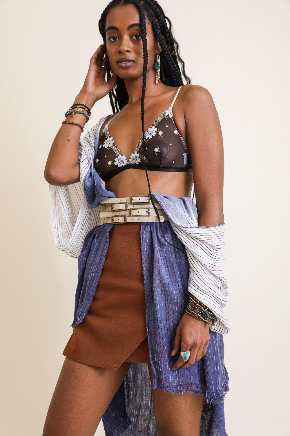 Spring Fling Floral Mesh Bralette - NeoKira Unlimited