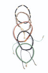 Stackable Bead & Woven Cord Bracelet Bracelets Leto Collection   