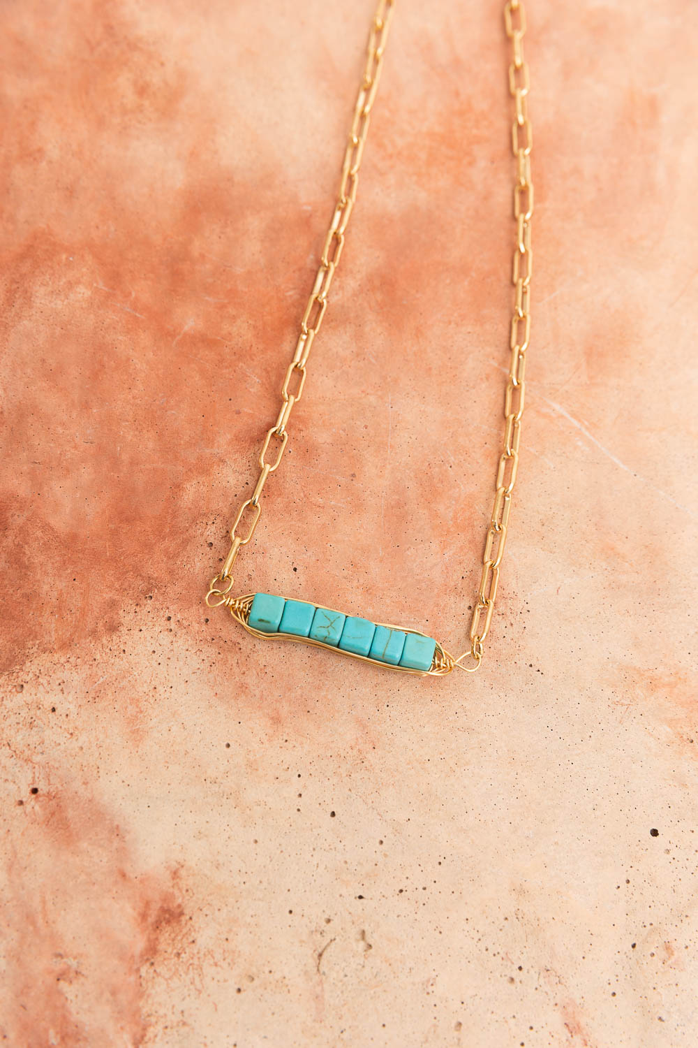 Stacked Turquoise Gold Chain Necklace - NeoKira Unlimited