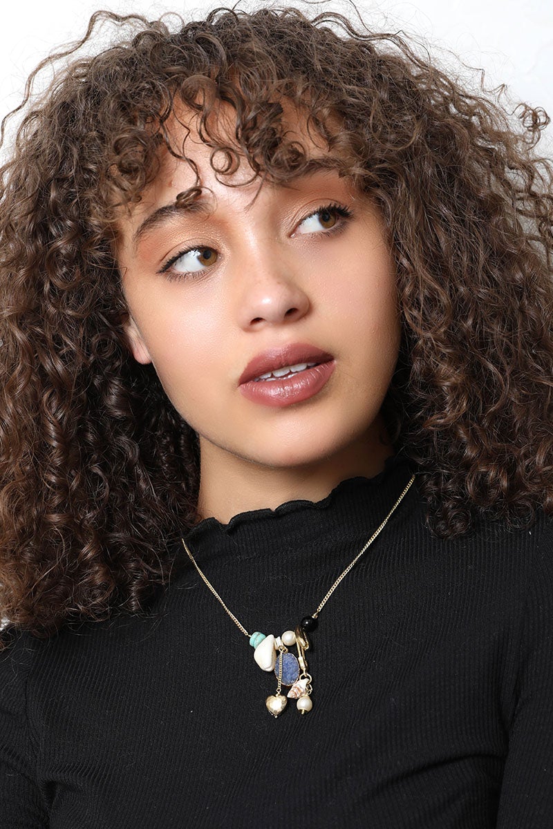 Stone Gem Charm Pendant Necklace - NeoKira Unlimited