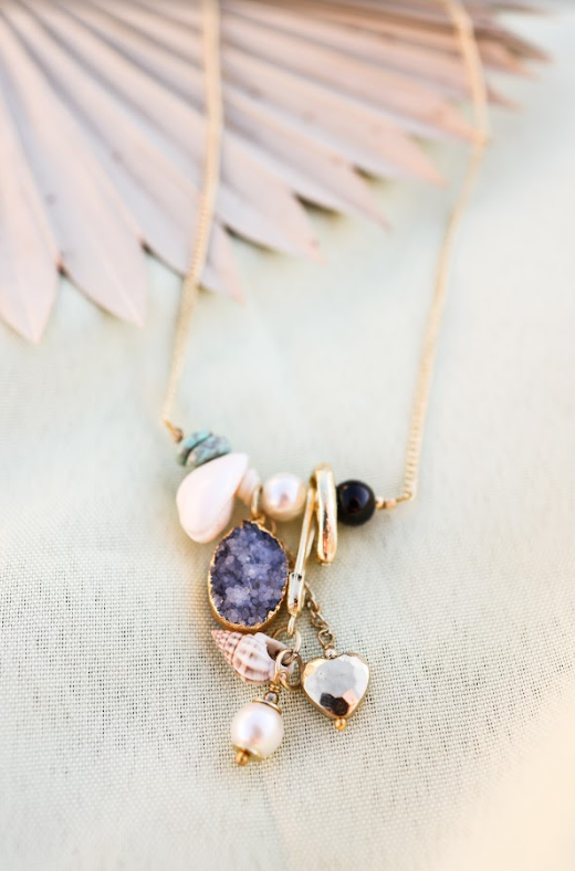 Stone Gem Charm Pendant Necklace - NeoKira Unlimited