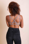 Stone Washed Denim Bralette Bralette Leto Collection   