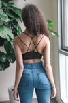 Strappy Back Geometric Lace Bralette Bralette Leto Collection   