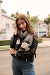 Striped Woven Tassel Scarf Scarves Leto Collection   