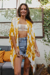 Summer Tie-Dye Kimono Kimono Leto Collection Mustard  