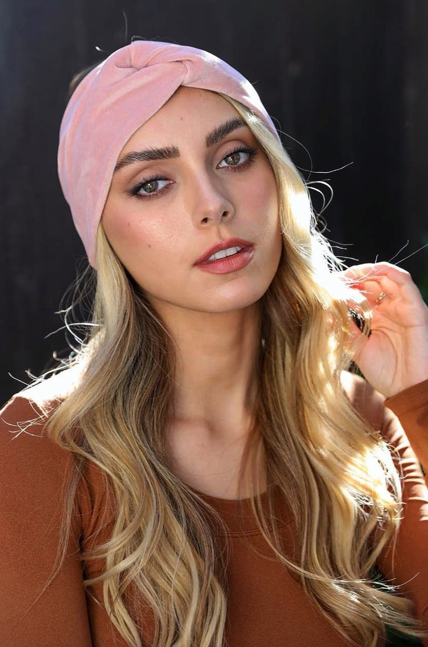 Twisted Velvet Headbands Headbands Leto Collection Blush  