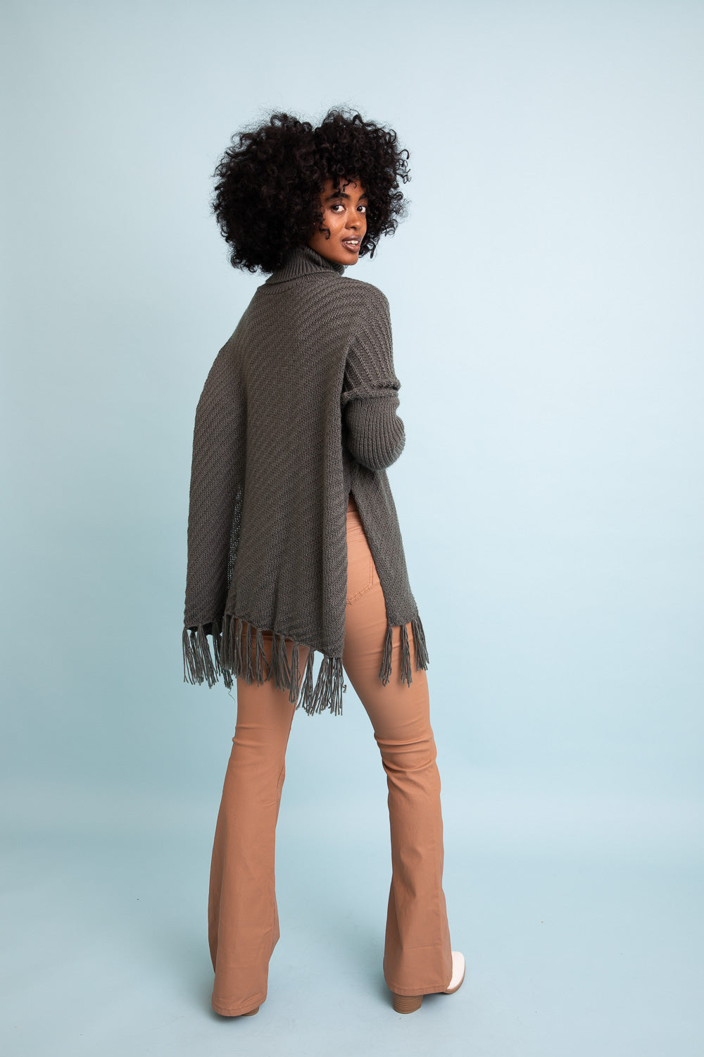 Sweater Weather Roll-Neck Poncho - NeoKira Unlimited