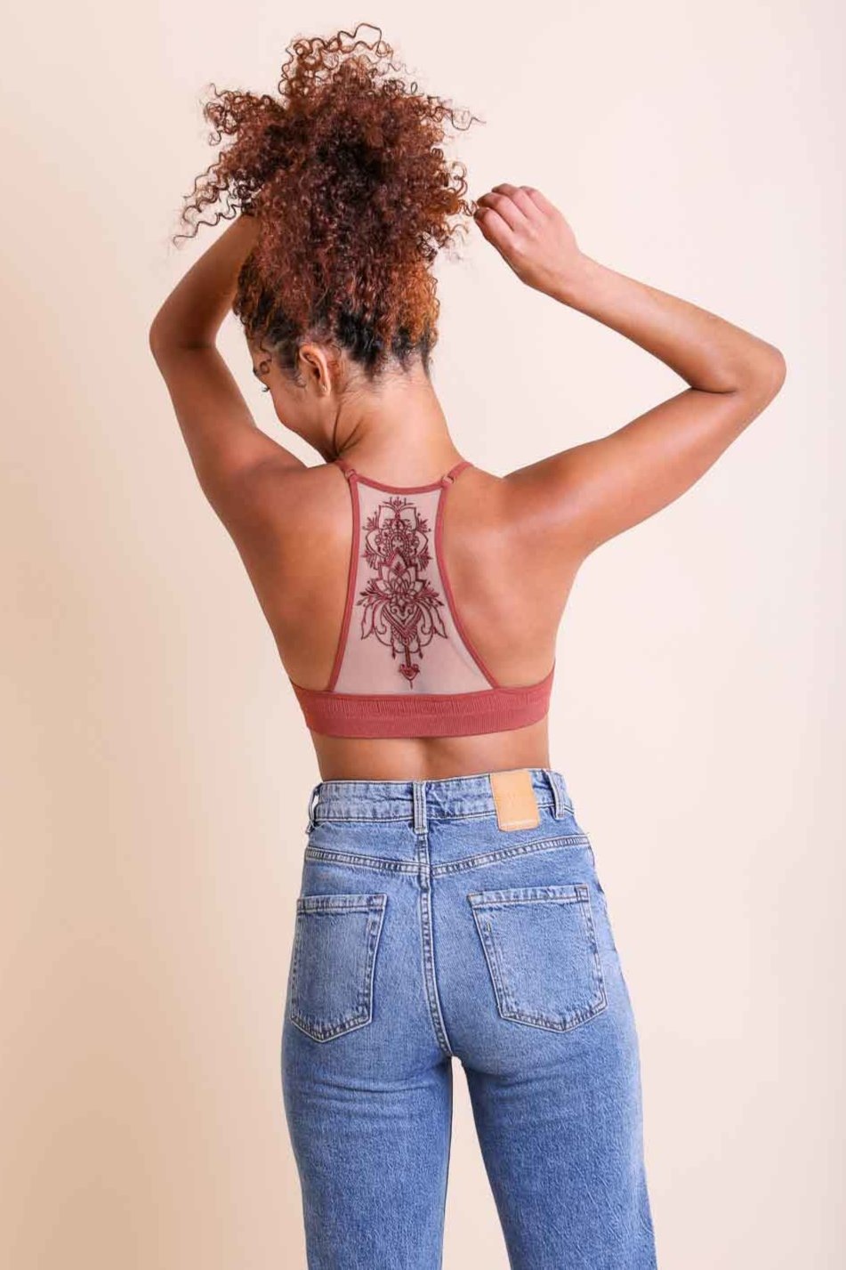 Tattoo Back Bralette – Seamless Design with Mesh Detail - NeoKira Unlimited