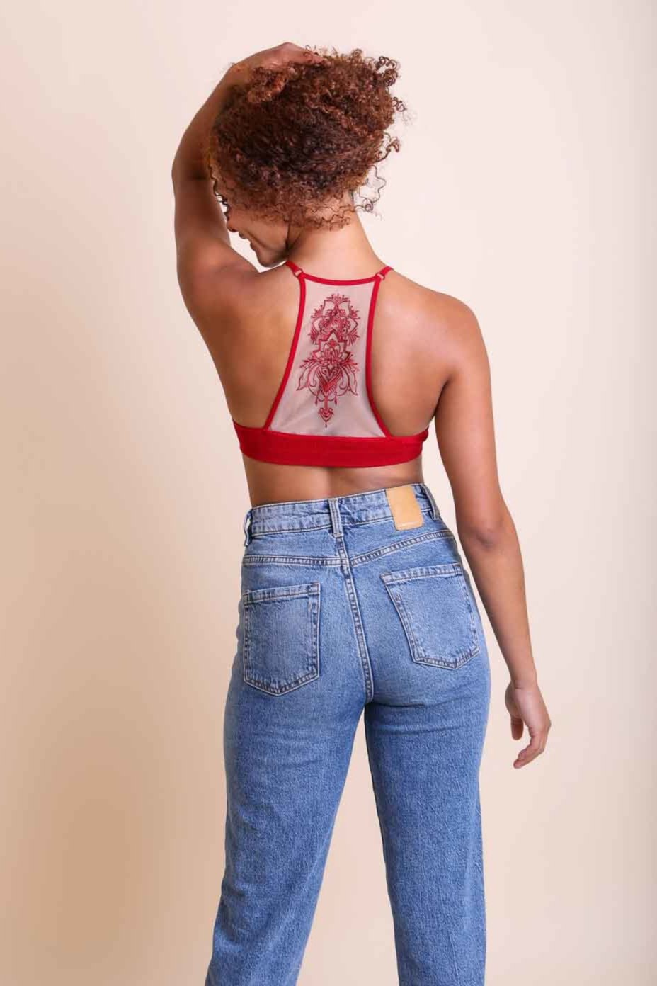 Tattoo Back Bralette – Seamless Design with Mesh Detail - NeoKira Unlimited