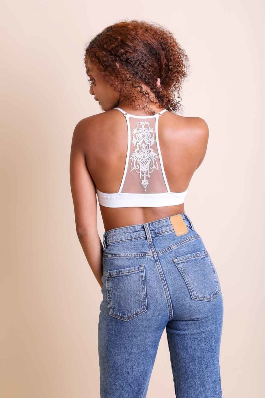 Tattoo Back Bralette XS/S / White
