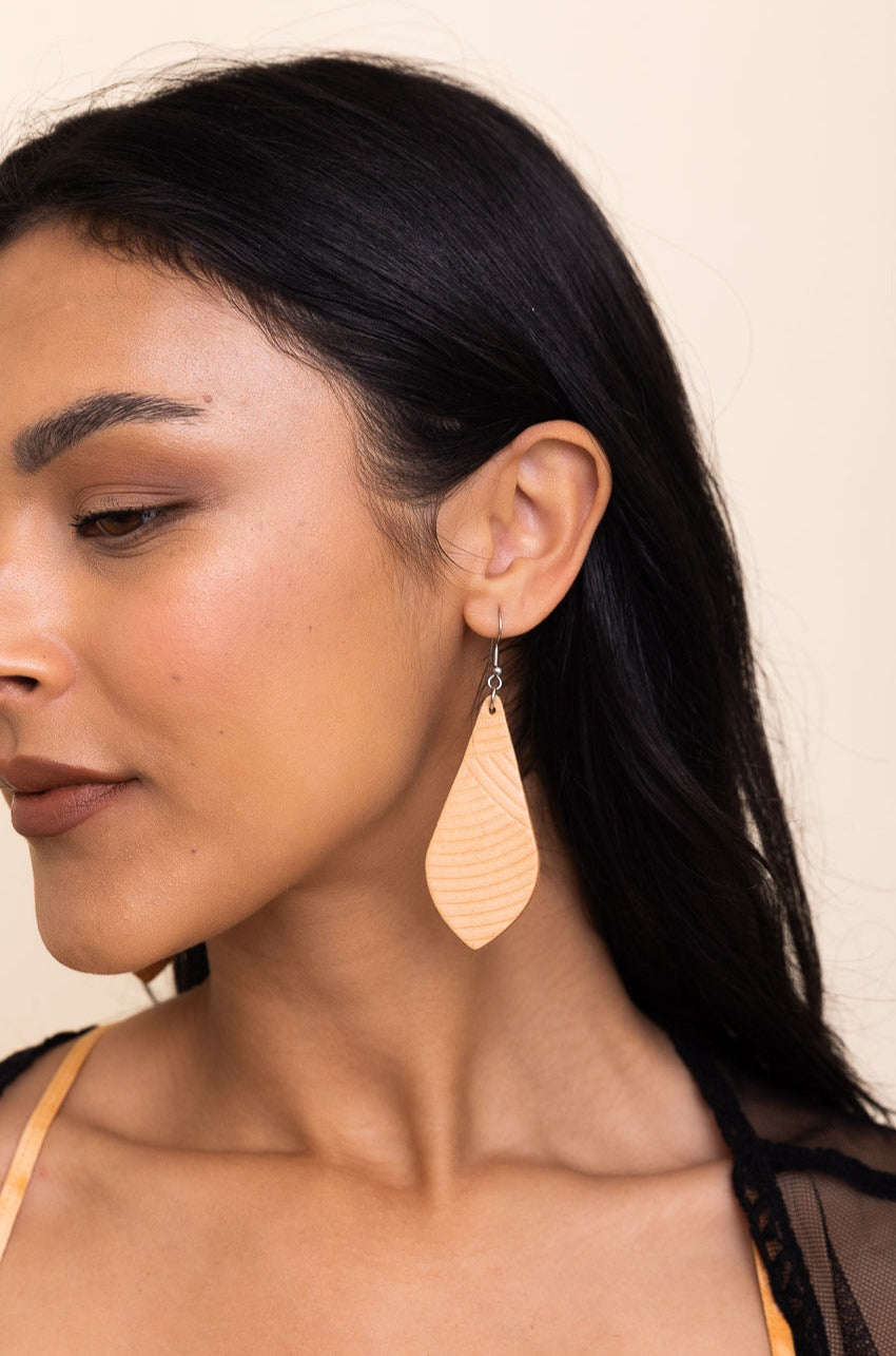 Teardrop Leather Earrings - NeoKira Unlimited