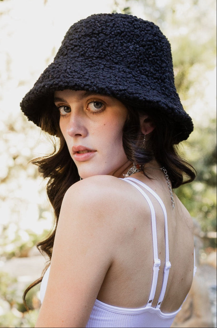 Teddy Suede Combo Reversible Bucket Hat - NeoKira Unlimited
