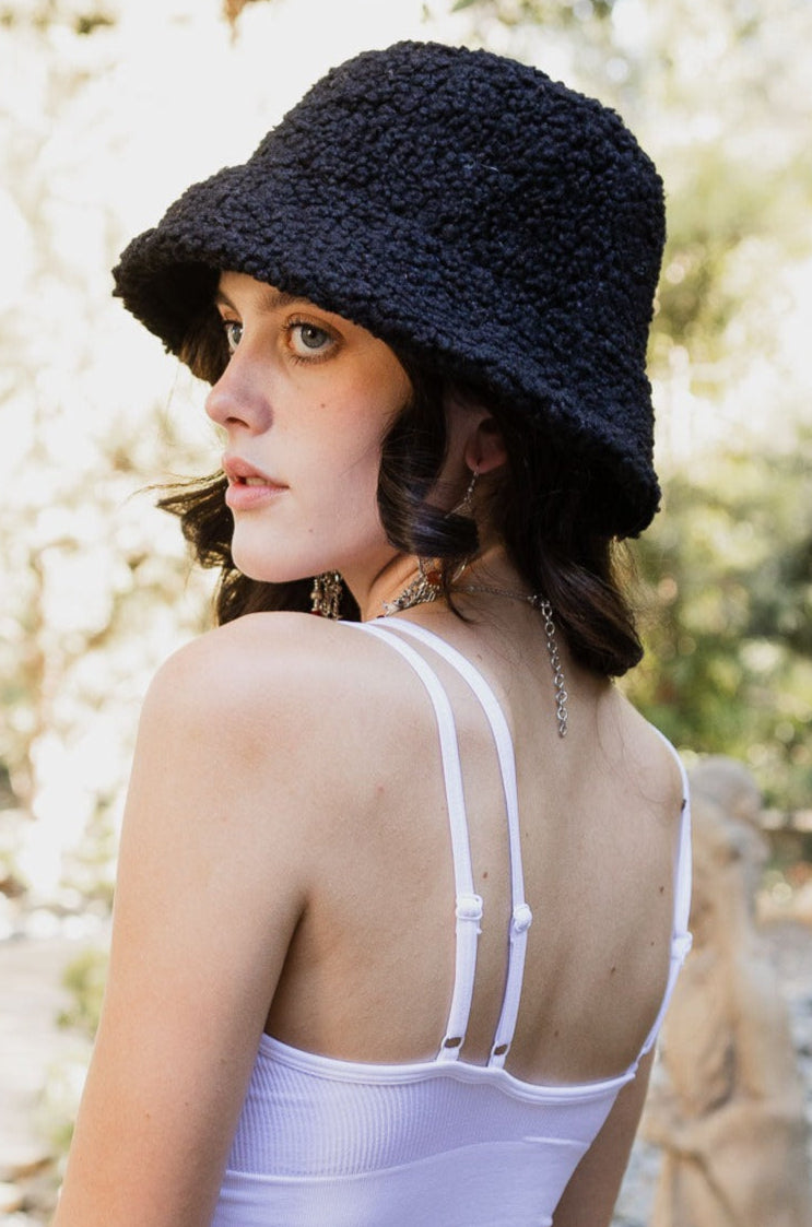 Teddy Suede Combo Reversible Bucket Hat - NeoKira Unlimited