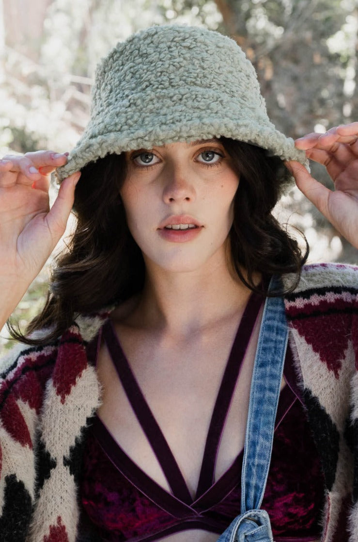 Teddy Suede Combo Reversible Bucket Hat - NeoKira Unlimited