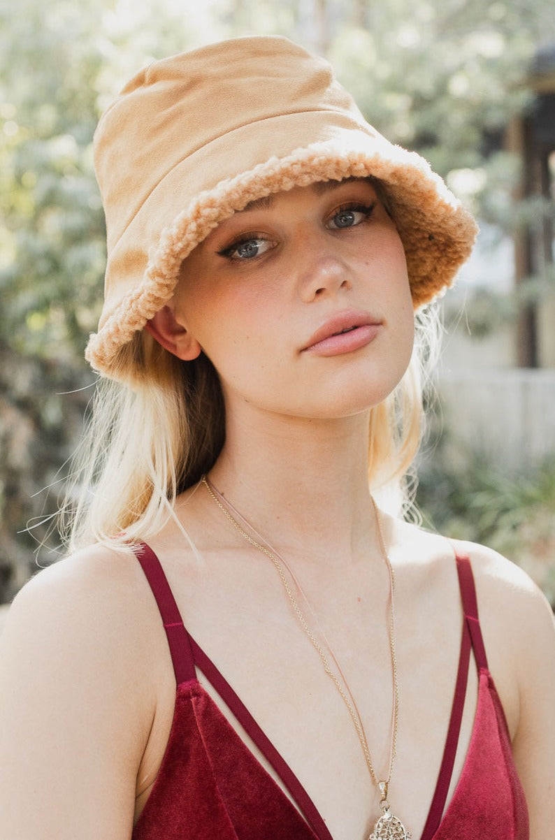 Teddy Suede Combo Reversible Bucket Hat - NeoKira Unlimited