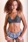 The Daisy Bralette Bralette Leto Collection Small Dark Gray 