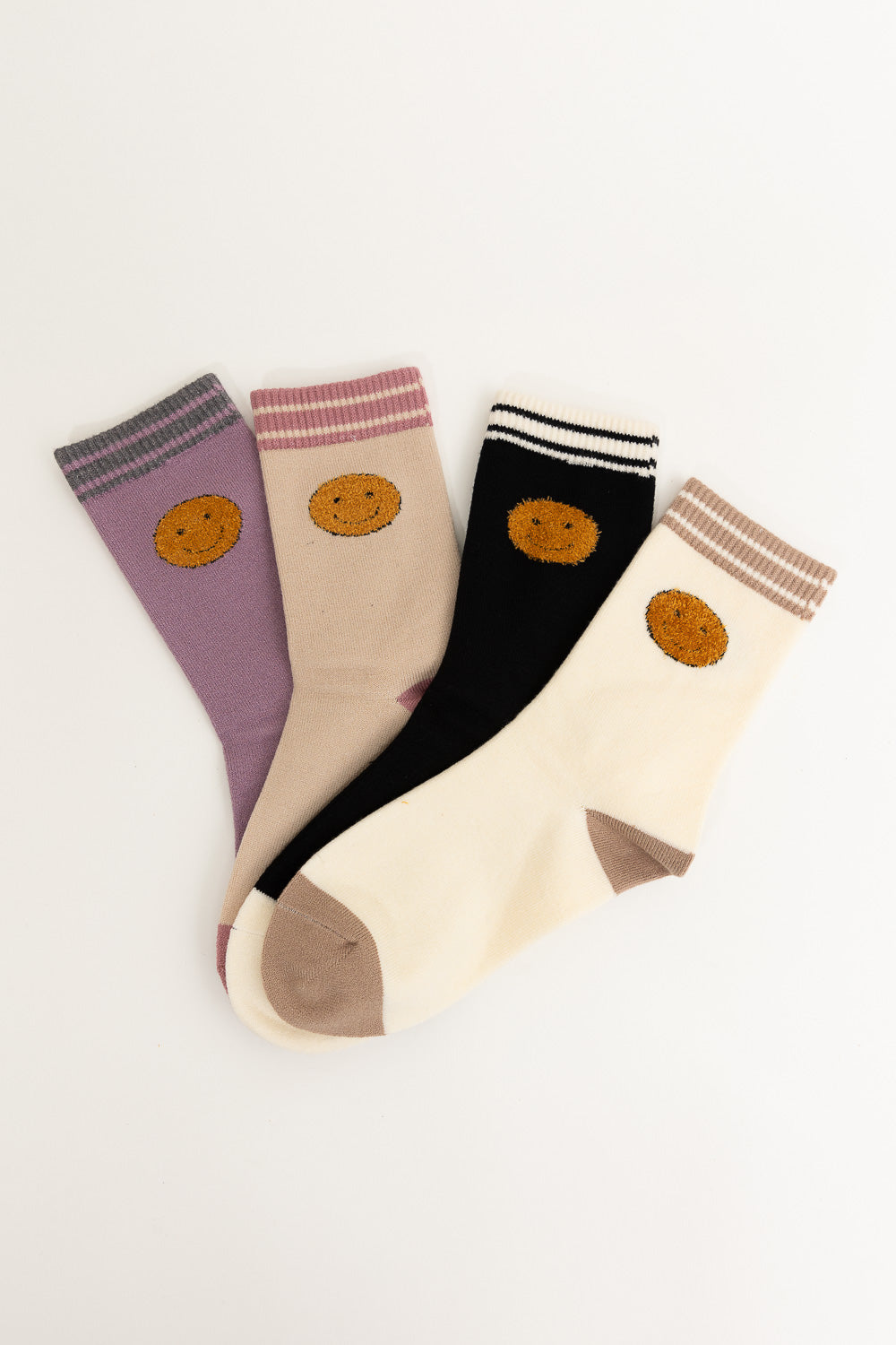 Threaded Smiles Cashmere Crew Socks - NeoKira Unlimited