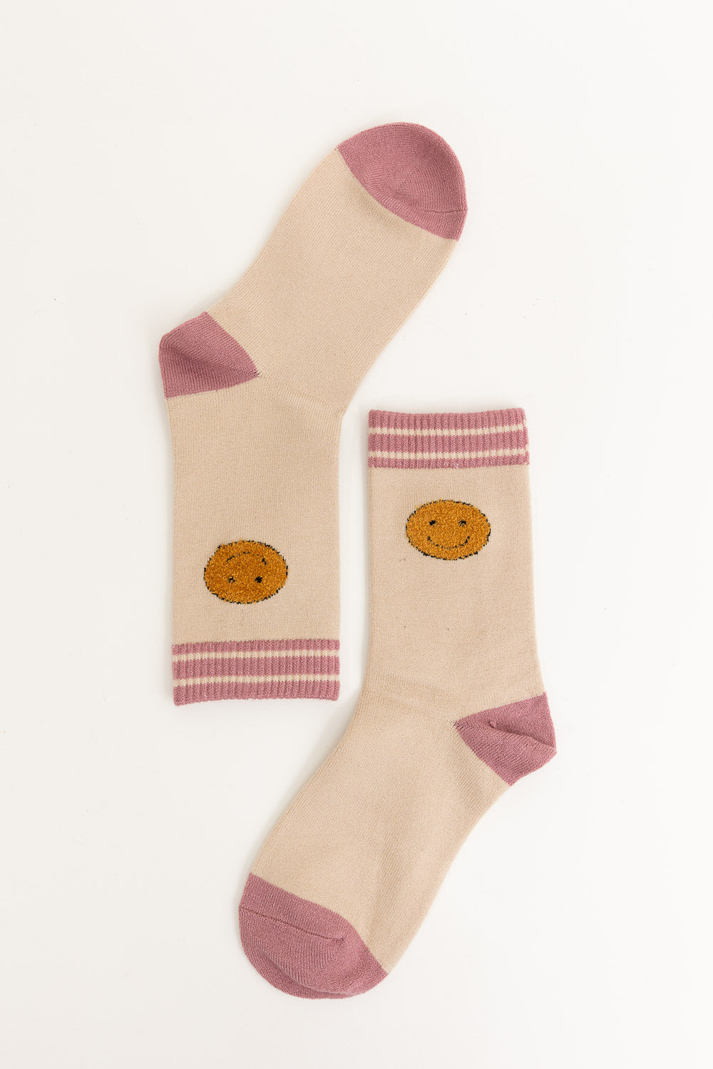 Threaded Smiles Cashmere Crew Socks - NeoKira Unlimited