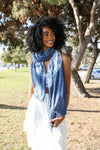 Tie Dye Karma Scarf Scarves Leto Collection BlueDye  