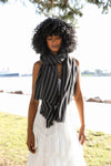 Timeless Stripe Scarf Scarves Leto Collection Black Stripes  