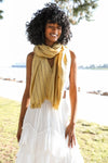 Timeless Stripe Scarf Scarves Leto Collection Gold Stripes  