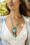 Turquoise Bolo Necklace Necklaces Leto Collection   