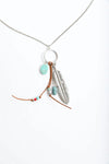 Turquoise Charm Necklace Necklaces Leto Collection   