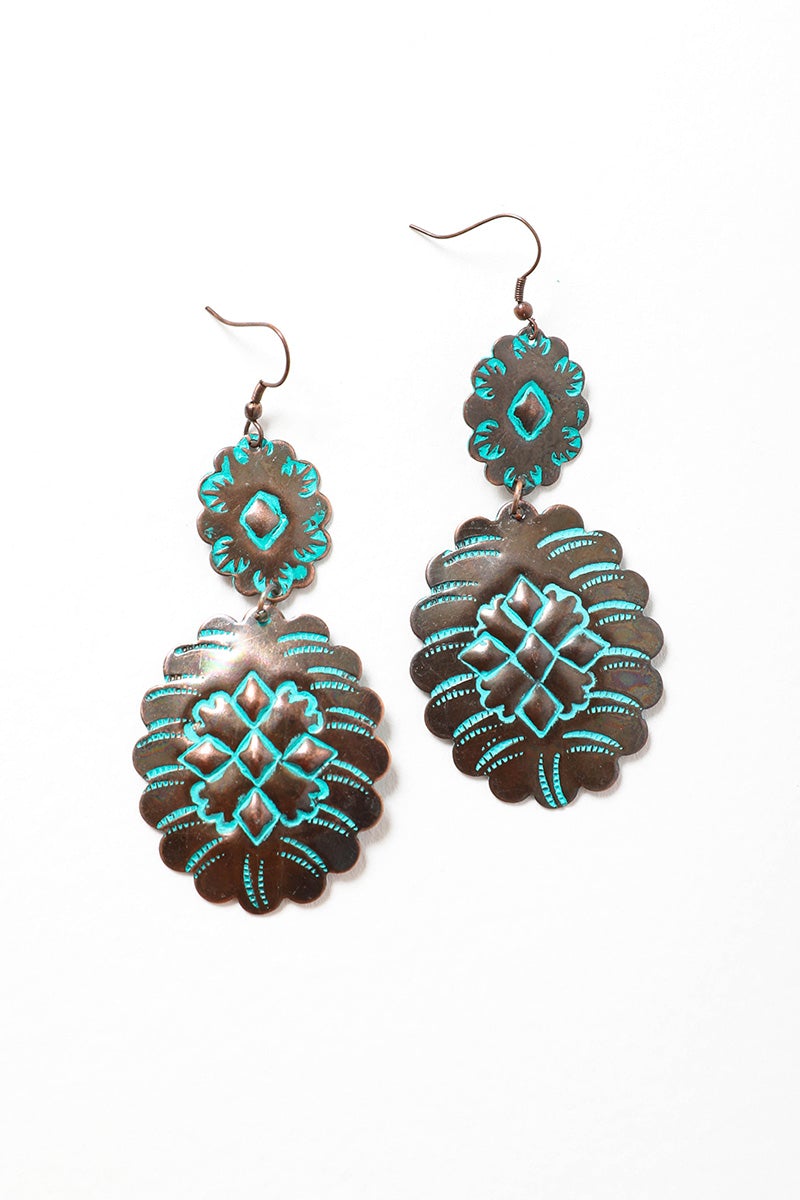 Turquoise Flower Drop Earrin - NeoKira Unlimited