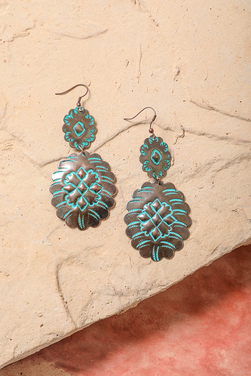 Turquoise Flower Drop Earrin - NeoKira Unlimited