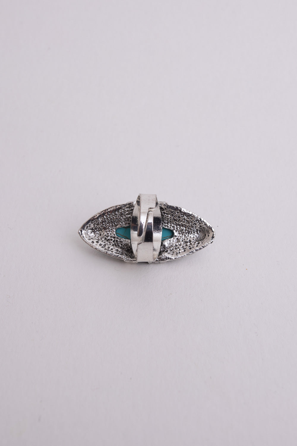 Turquoise Marquise Cut Silver Ring Adjustable Ring Leto Collection   