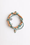 Turquoise Mixed Bead Stackable Bracelet Bracelets Leto Collection   