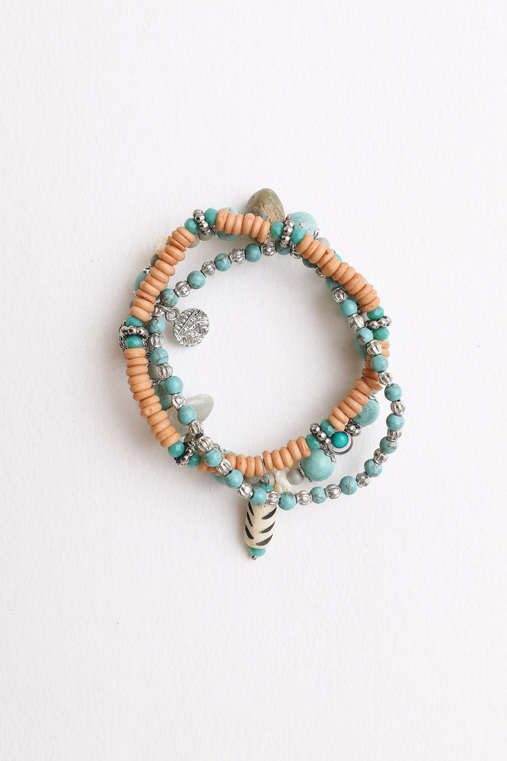 Turquoise Mixed Bead Stackable Bracelet - NeoKira Unlimited