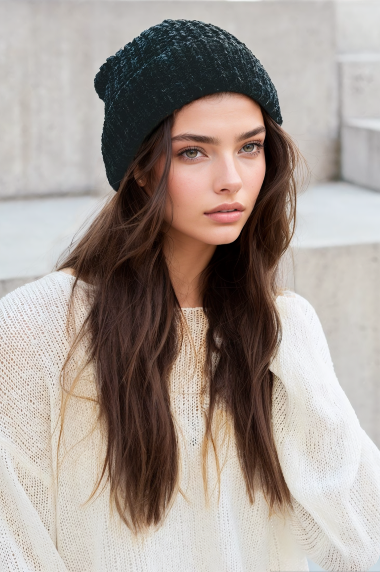 Soft Chenille Beanie - NeoKira Unlimited
