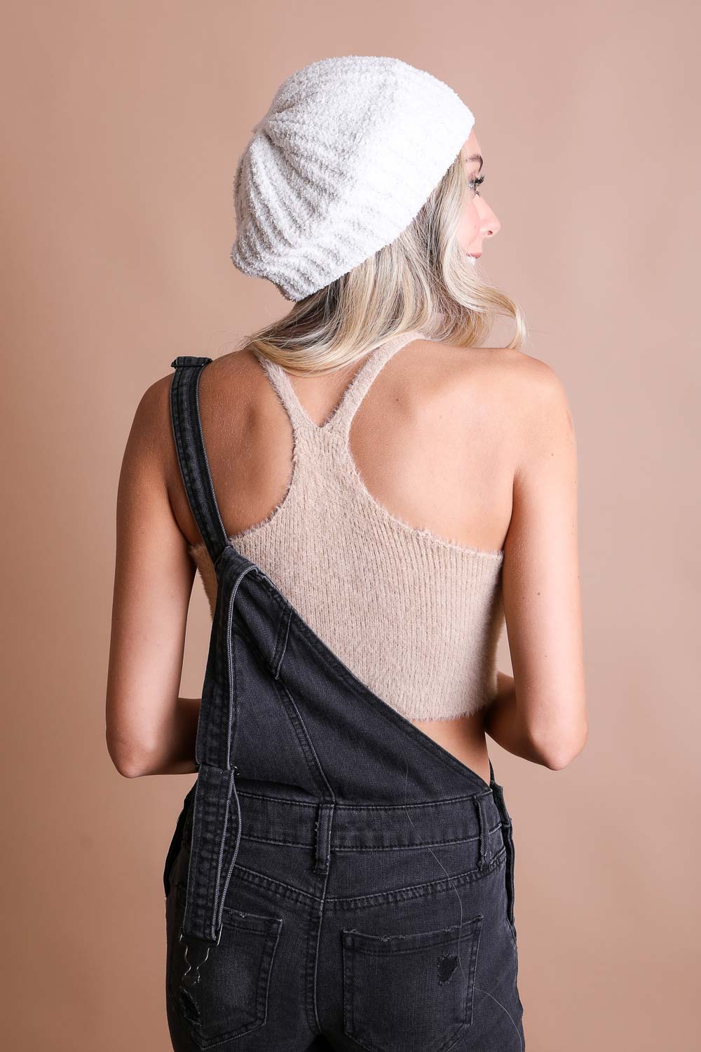 Boucle Rib Knit Beret Beanies Leto Collection   