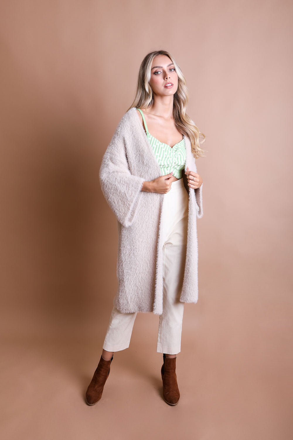 Ultra-Soft Luxe Mohair Knit Cardigan - NeoKira Unlimited