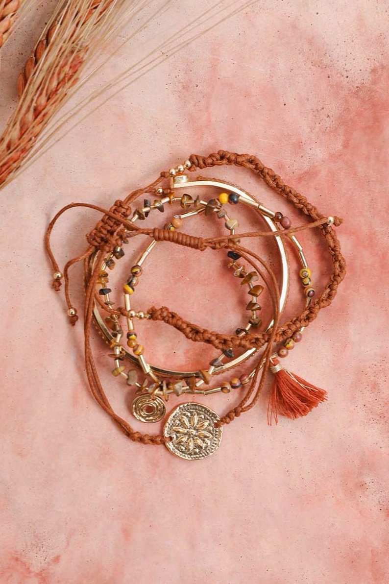 Unique Tiger Eye Beads Stackable Bracelet - NeoKira Unlimited