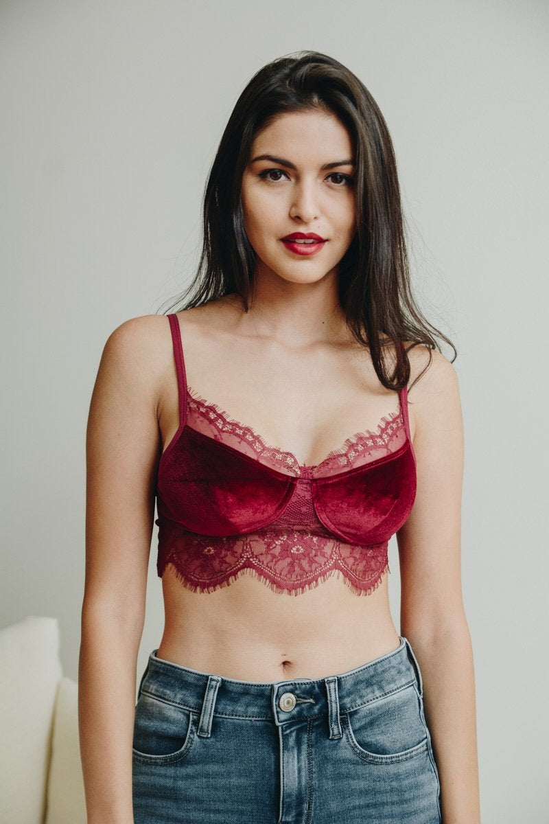 Velvet Lace Half Cami - NeoKira Unlimited