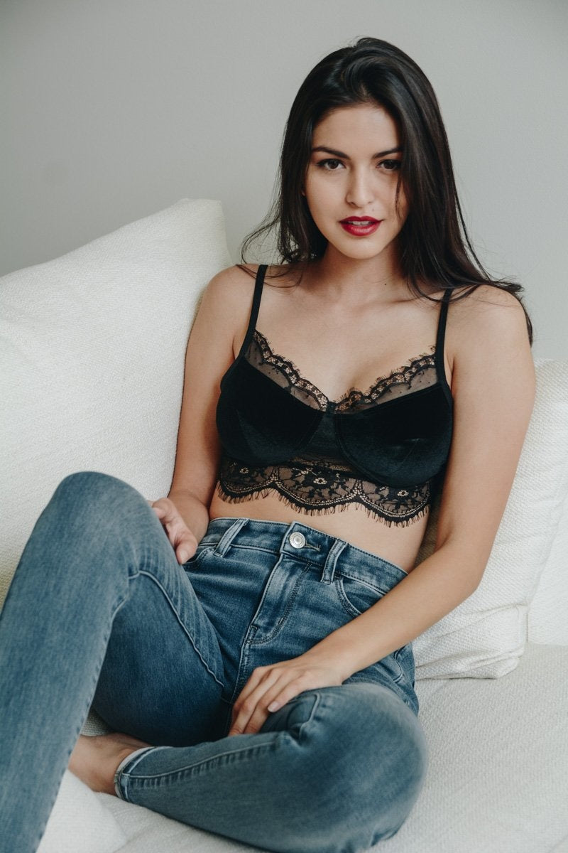 Velvet Lace Half Cami - NeoKira Unlimited