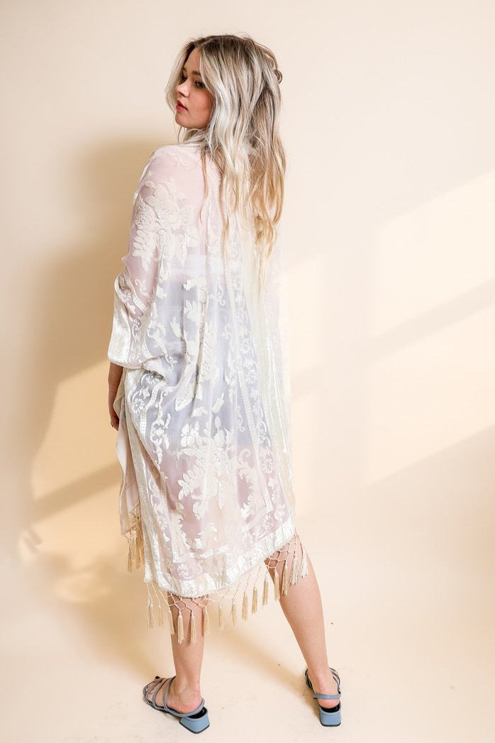 Velvet Mesh Tapestry Kimono - NeoKira Unlimited