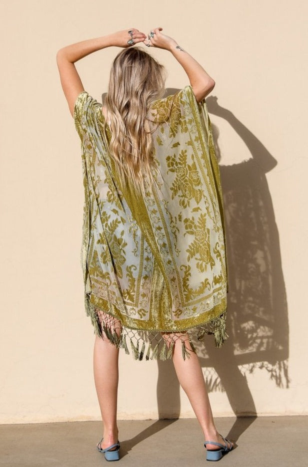 Velvet Mesh Tapestry Kimono - NeoKira Unlimited